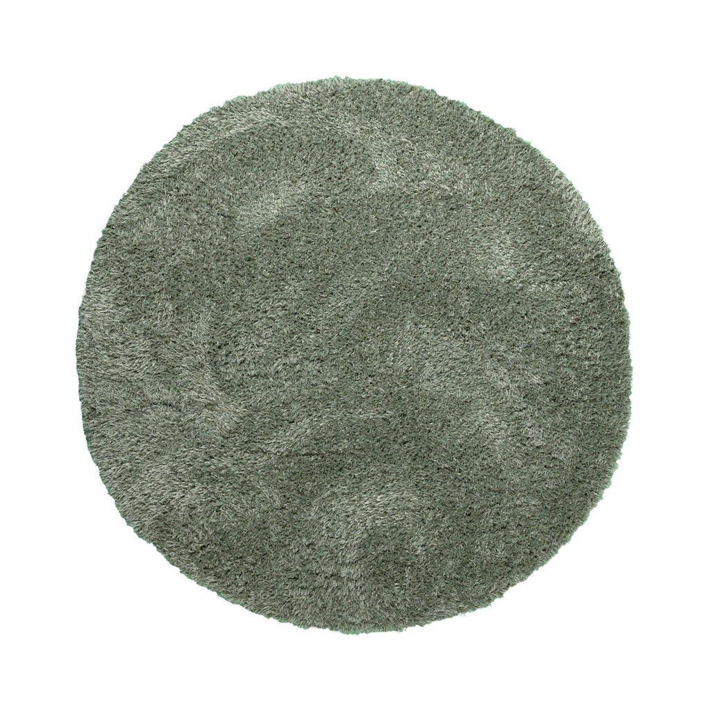 Round Shaggy Rug - Blaze Green