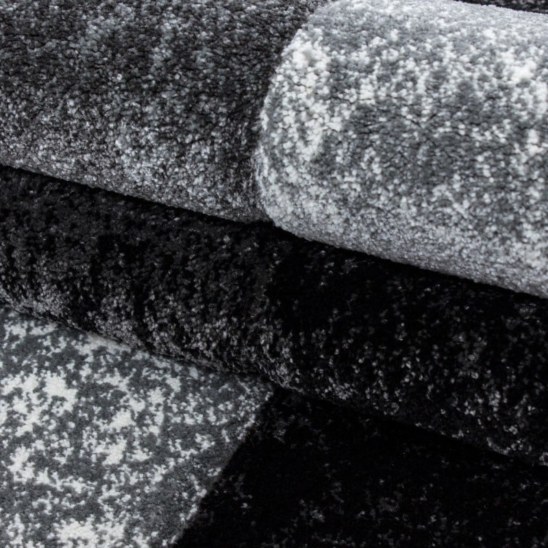 Modern floor rug - Tetris Black 1330