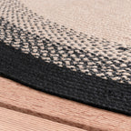 Round Indoor Outdoor Rug - Florence Black