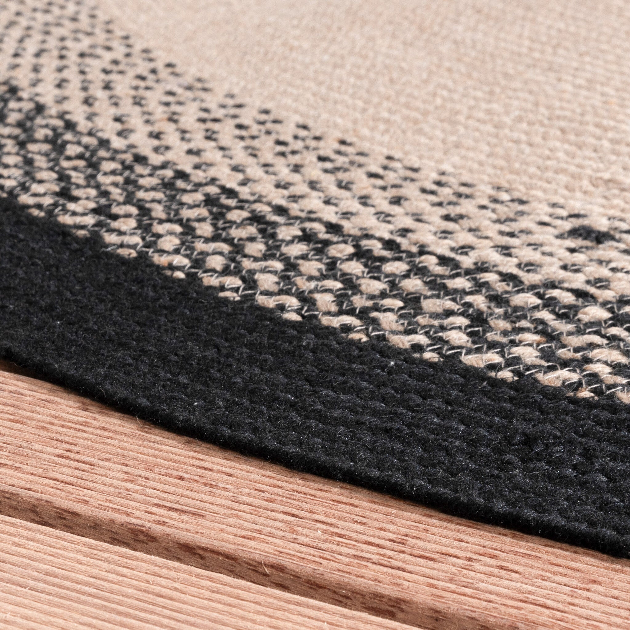 Round Indoor Outdoor Rug - Florence Black
