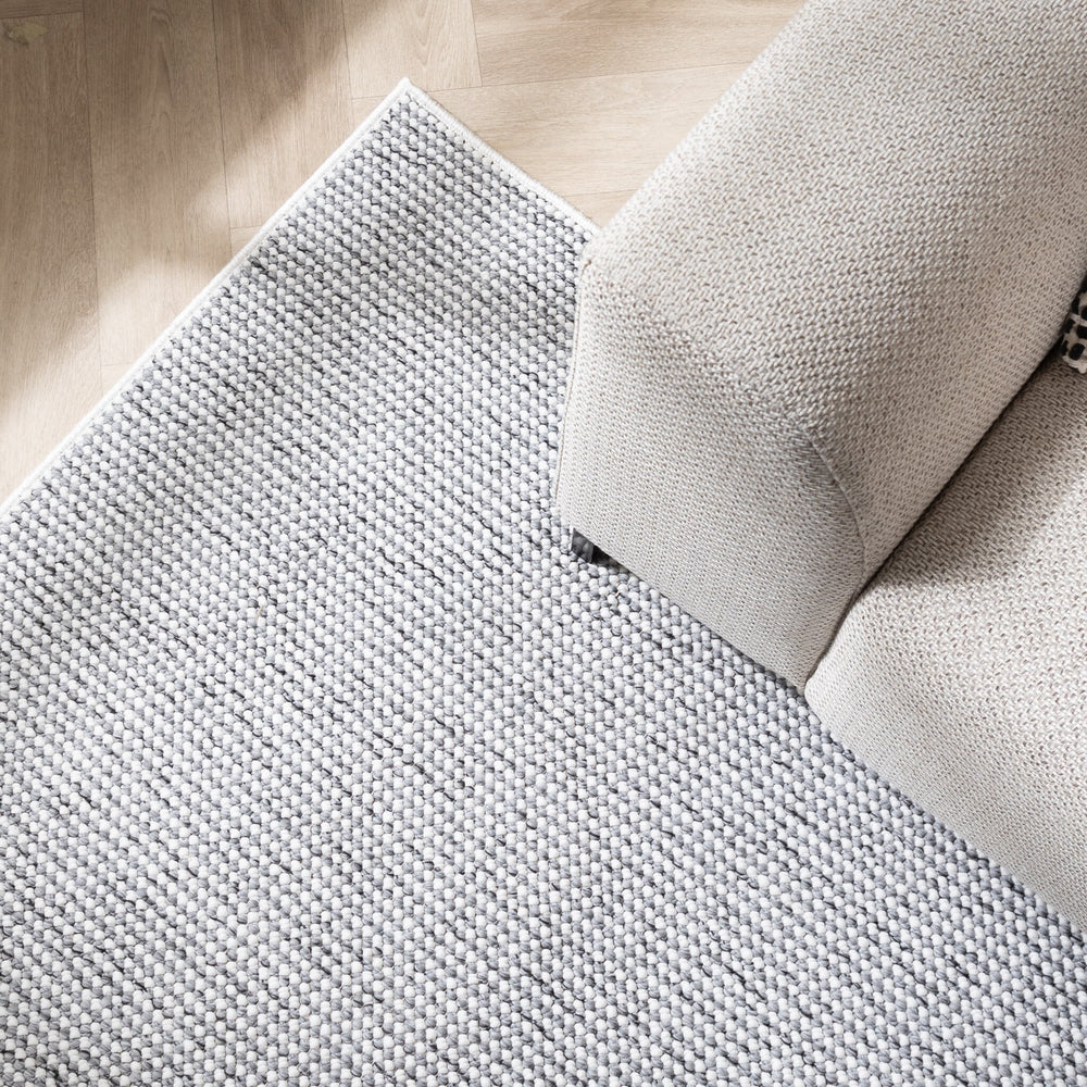 Sustainable Low-Pile Rug - Lykke Light Grey