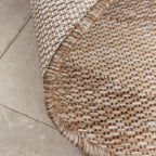 Round Outdoor Rug – Sierra Frame Beige/Cream