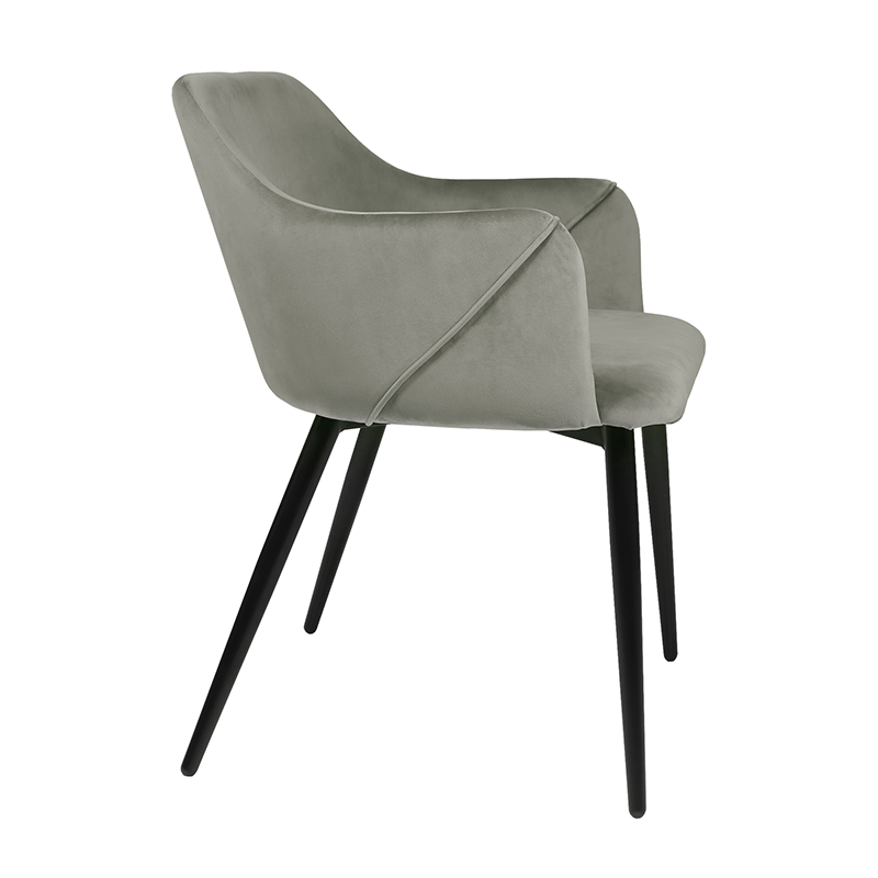 Velvet dining chair - Matz Gray