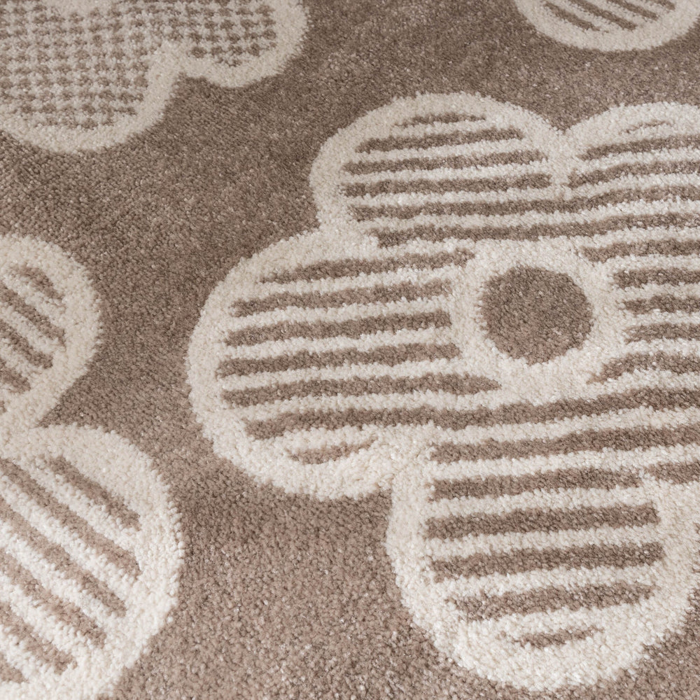 Kids Room Rug - Bowie Flower Taupe