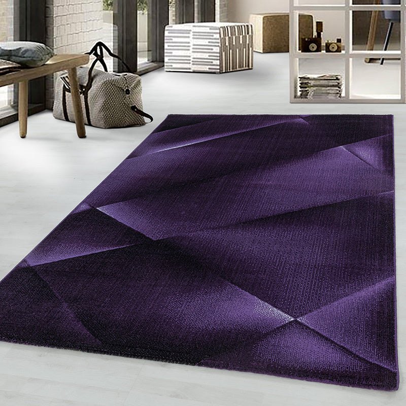 Modern floor rug - Streaky Design Purple