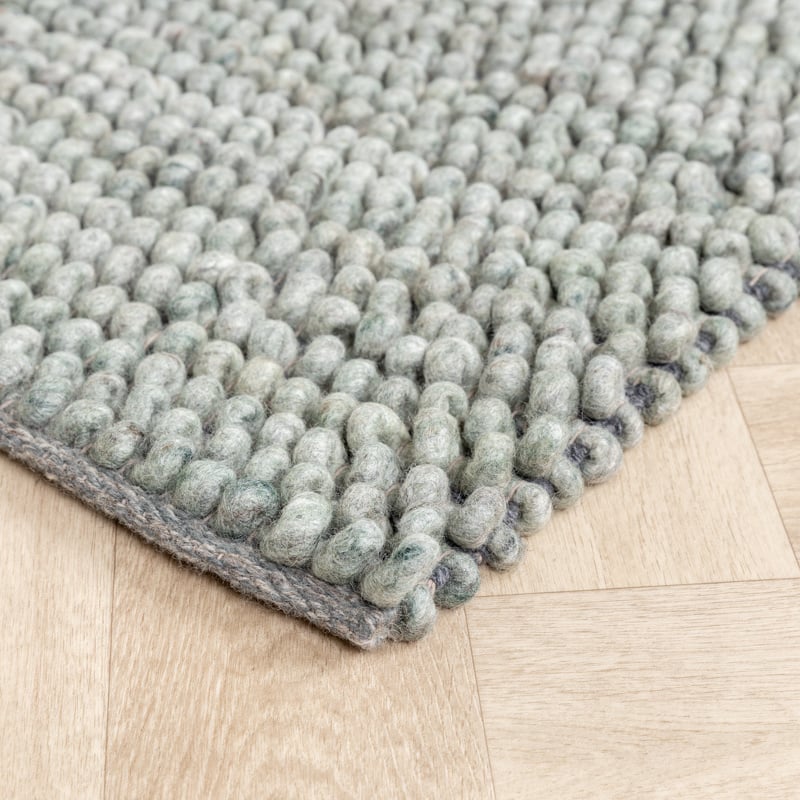Wool Rug - Luminous Green/Grey