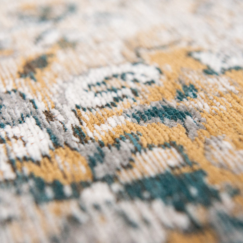 Vintage Floor Rug - Antiquarian Bakhtiari Ochre Yellow 9127