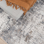 Washable Abstract Rug - Misha Grunge Cream/Grey