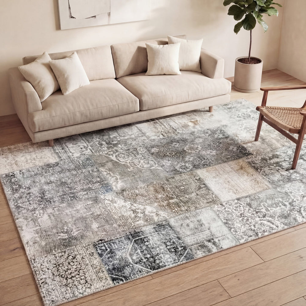 Patchwork Rug - Lago Grey