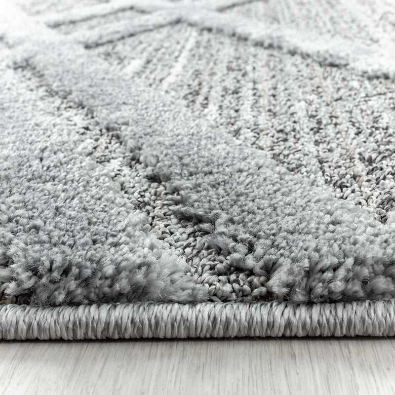 Scandinavian floor rug - Pitea Double Grey