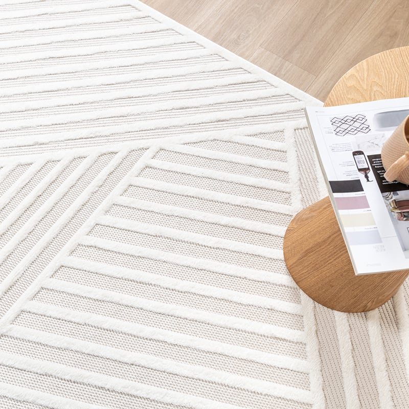 Modern Rug - Nori Lines White