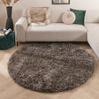 Round Shaggy Rug - Grace Grey