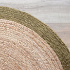Jute Rug - Fair Round Natural/Green