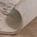 Round Abstract Rug - Xavier Brush Taupe/Grey