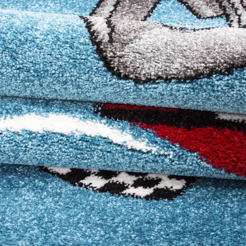 Children's floor rug - Mila Car Blue