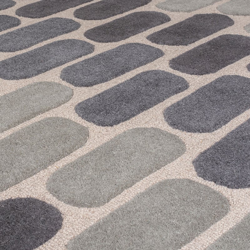 Modern floor rug - Rado Fossil Grey