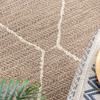 Jute Outdoor Rug - Fora Lines Natural