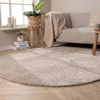 Round washable rug - Clean Cream