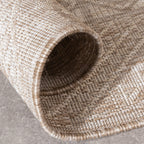 Jute Outdoor Rug - Atlas Aztec Brown/Cream