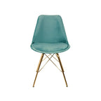 Velvet Chair Mint Green - Gold Frame