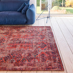 Vintage floor rug - Antiquarian Hadschlu Red 8719