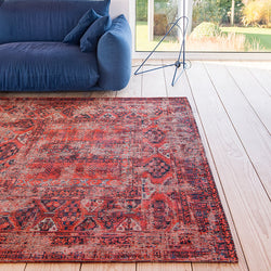 Vintage floor rug - Antiquarian Hadschlu Red 8719