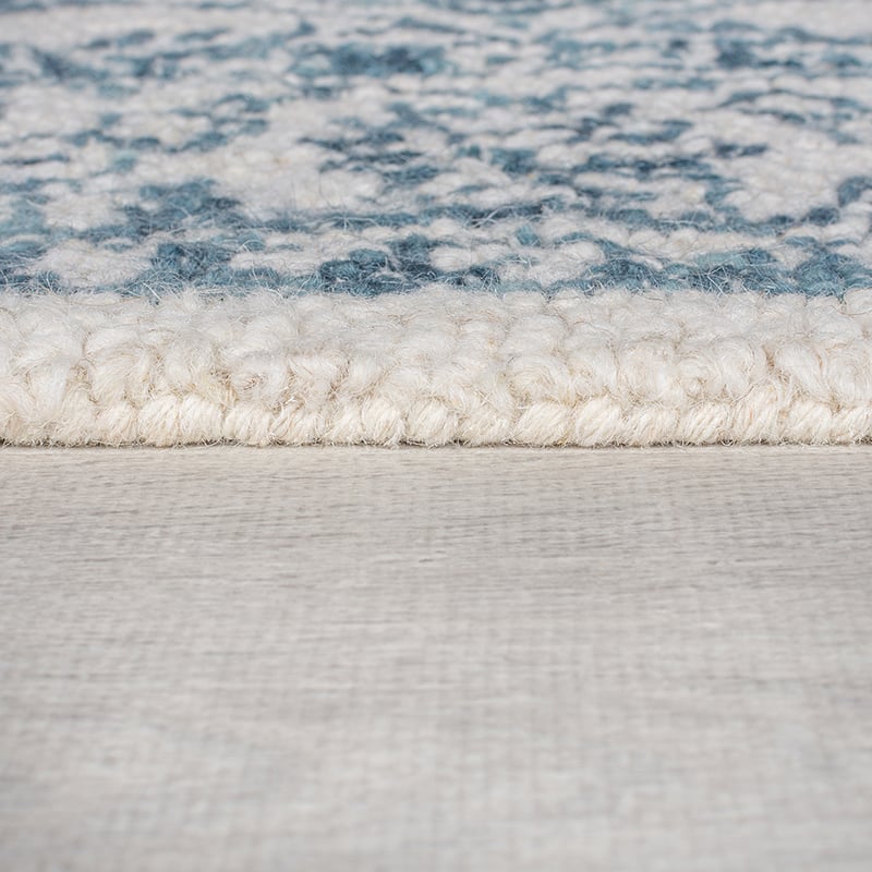 Wool Floor Rug - Wallo Yasmin Ivory/Blue