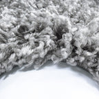 Round high-pile floor rug - Life Light Grey