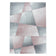 Low-Pile Floor Rug - Smoothly Design Pink/Gray