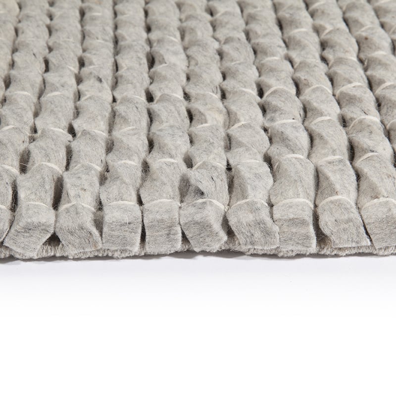 Wool floor rug - Louise Silver