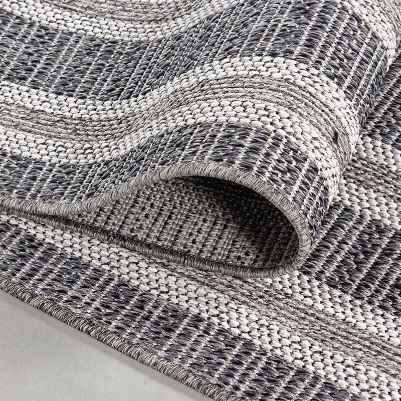 Jute Balcony Rug - Aruba Double-Edge Grey