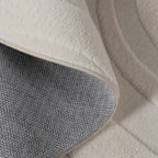 Round Scandinavian Rug - Charm Shapes White
