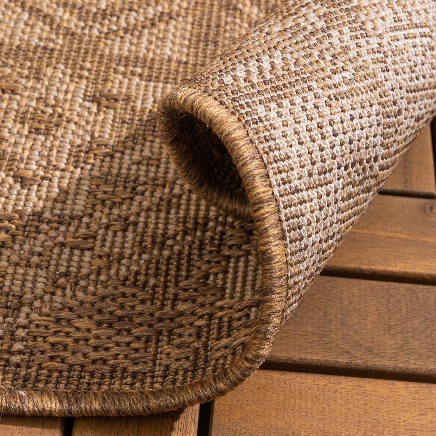 Jute Outdoor Rug - Mavi Medallion Brown/Cream