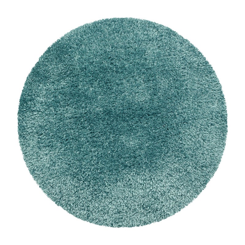 Round High Pile Floor Rug - Blushy Turquoise