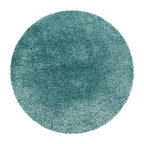 Round High Pile Floor Rug - Blushy Turquoise