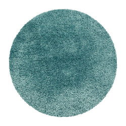 Round High Pile Floor Rug - Blushy Turquoise