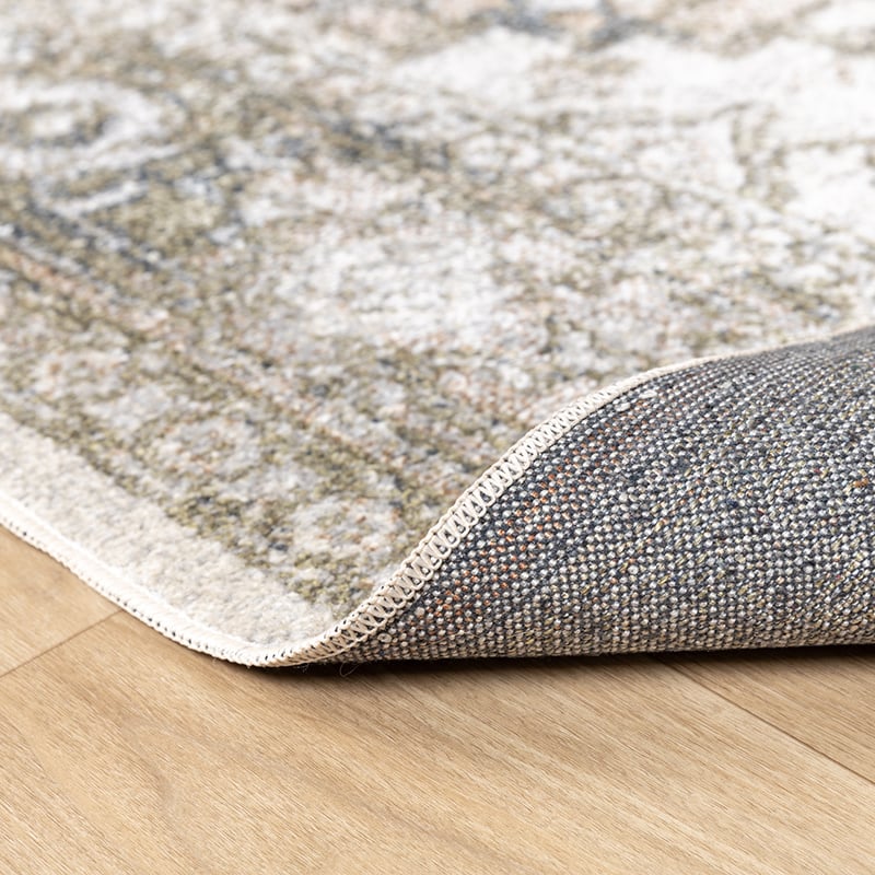 Washable Rug - Nova Aztec Olive Green