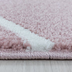 Low-pile floor rug - Smoothly Weave Pink/White