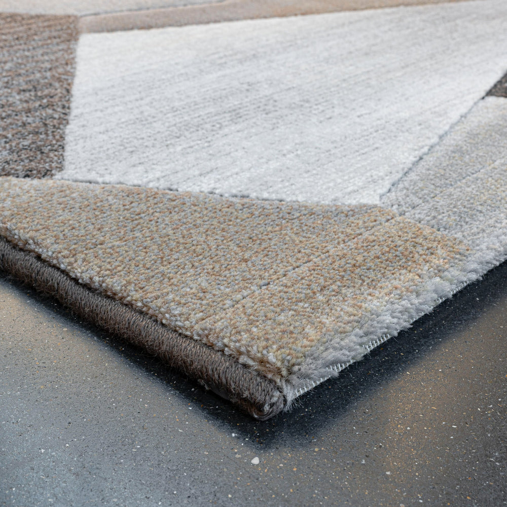 Abstract Floor Rug - Axil Brown/Black 9293