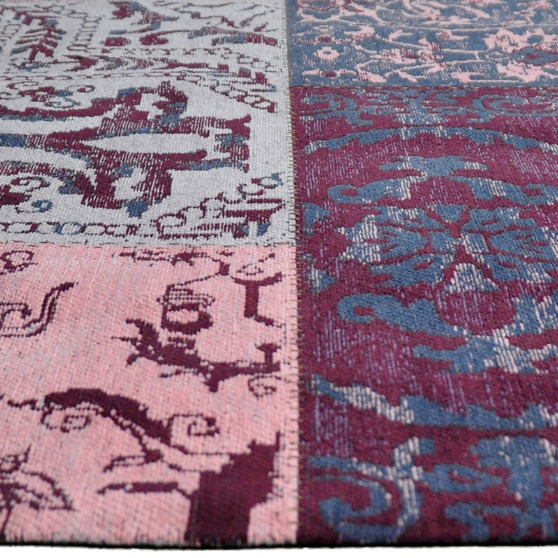 Patchwork floor rug - Delany Pink