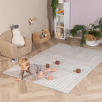 Foam Puzzle Mat – Alfie Stripes Grey/Beige