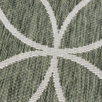 Geometric Outdoor Rug – Faro Ripple Green/White