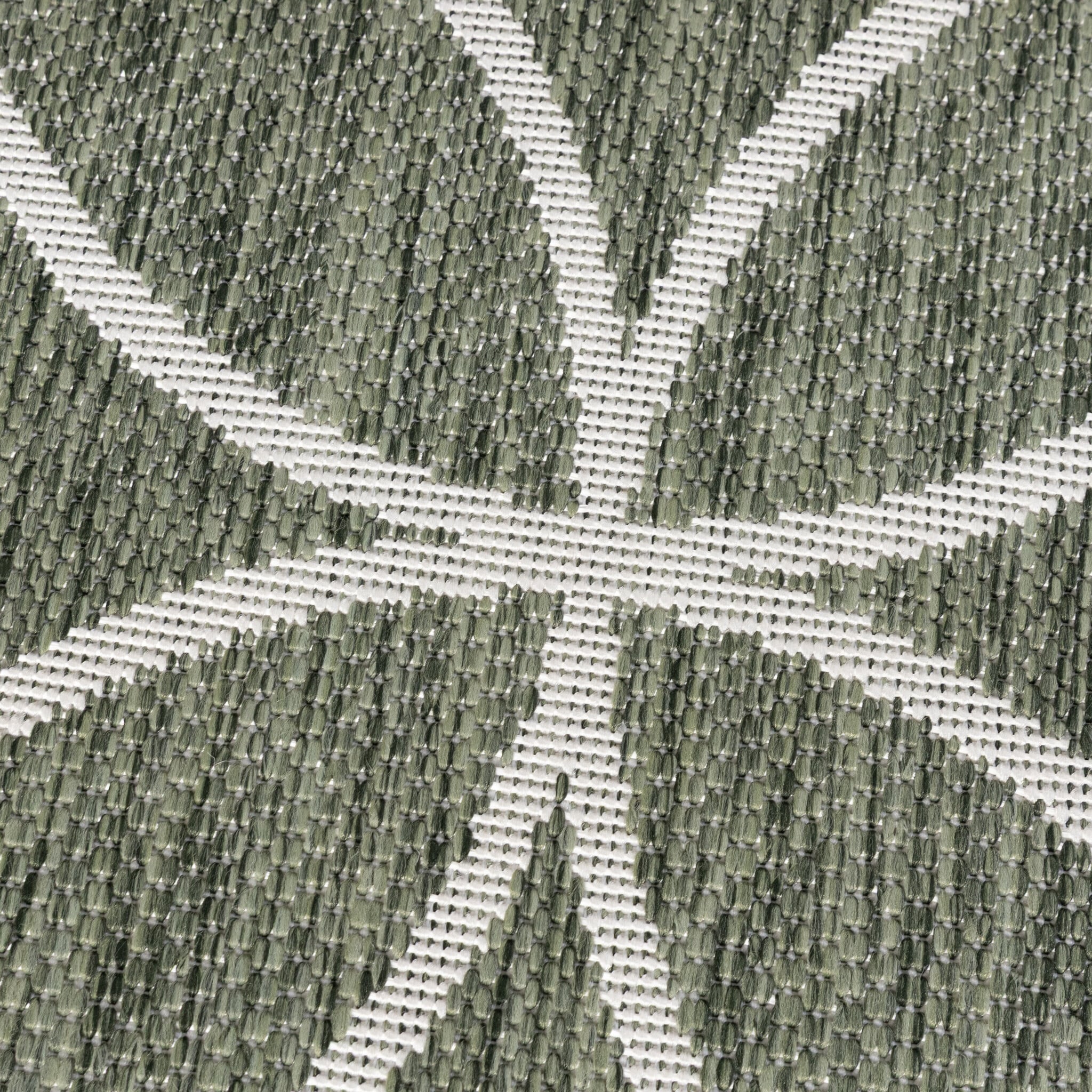 Geometric Outdoor Rug – Faro Ripple Green/White