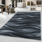 Modern Floor Rug - Streaky Current Black/Gray