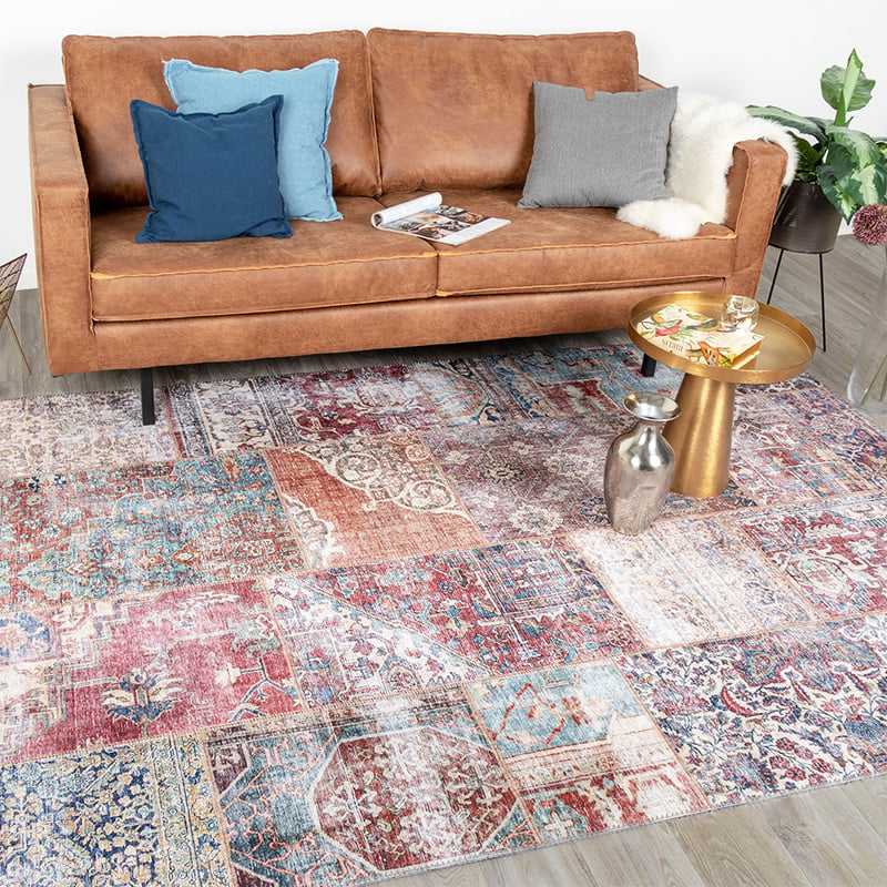 Patchwork Rug - Azara Red