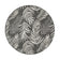 Round Outdoor Rug - Malta Leaves Black