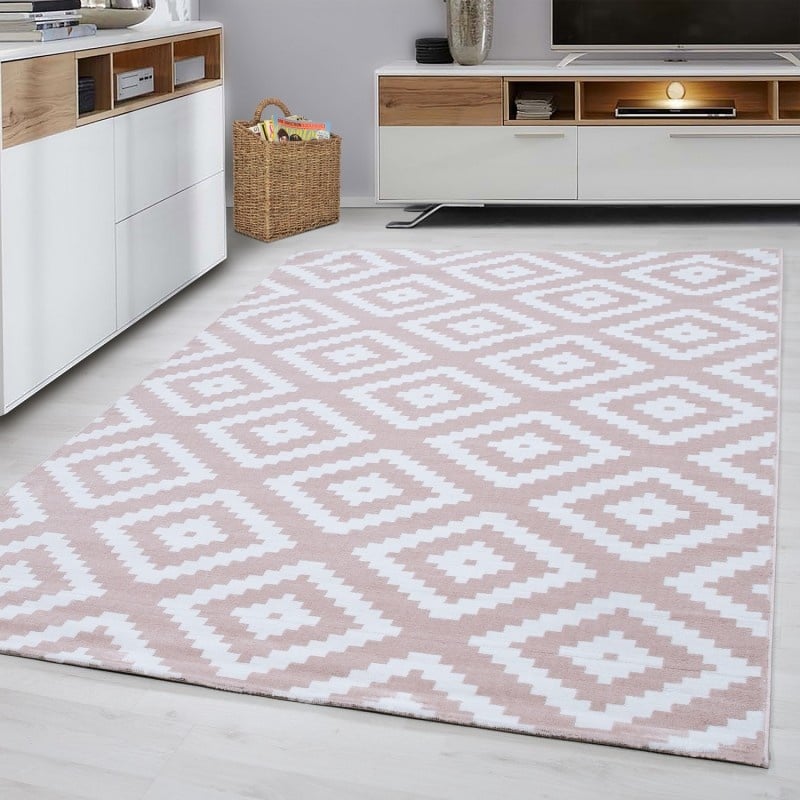 Modern floor rug - Plus Pink 8005