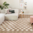 Retro Rug - Gambit Beige/White
