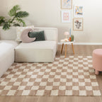 Retro Rug - Gambit Beige/White