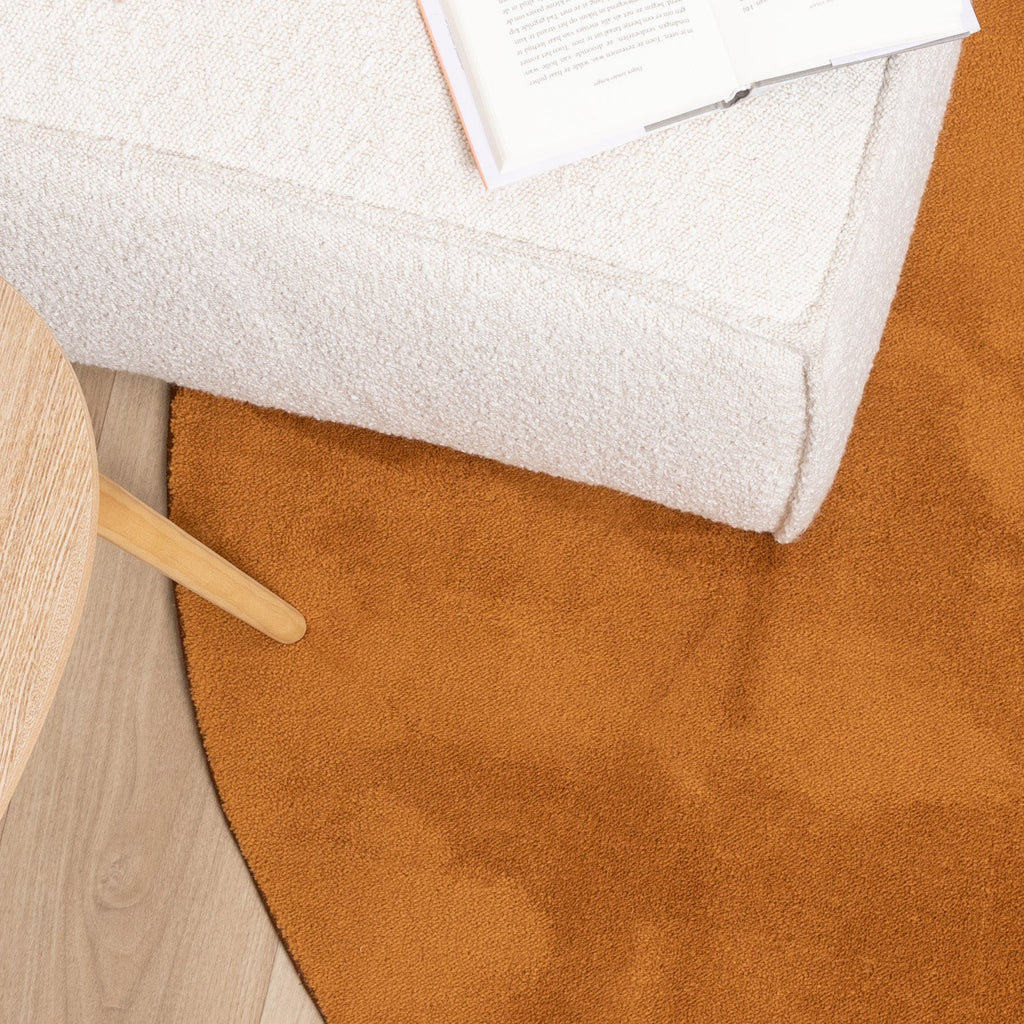 Round Washable Rug - Vivid Terra